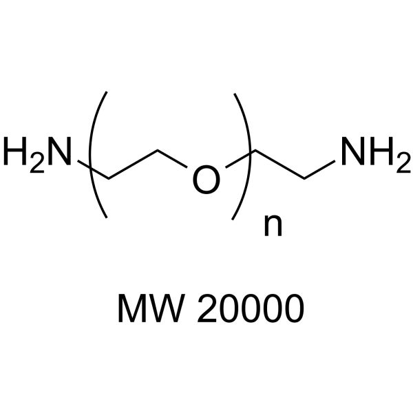 Amine-PEG-amine (MW 20000)  Chemical Structure