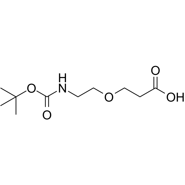 Boc-NH-PEG1-CH2CH2COOH  Chemical Structure
