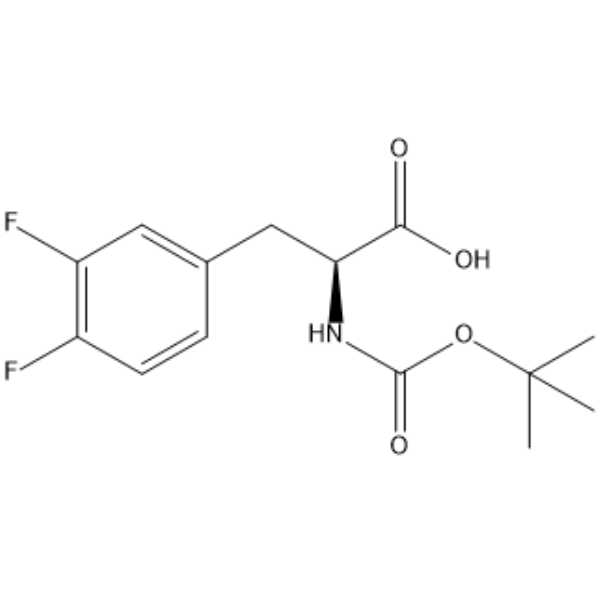 (2S)-2-[(tert-Butoxycarbonyl)amino]-3-(3,4-difluorophenyl)propionic acid التركيب الكيميائي
