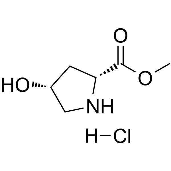 D-Proline, 4-hydroxy-, methyl ester hydrochloride  Chemical Structure