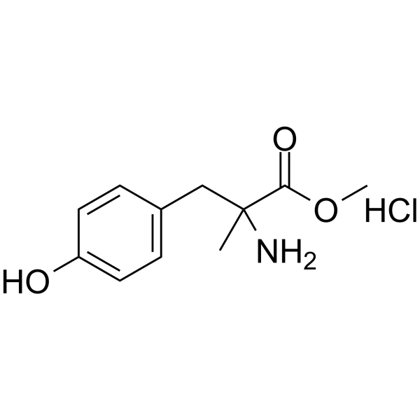 α-Methyltyrosine methyl ester hydrochloride Chemische Struktur