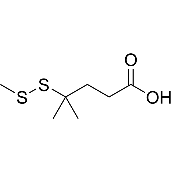 4-Methyl-4-(methyldisulfanyl)pentanoic acid  Chemical Structure