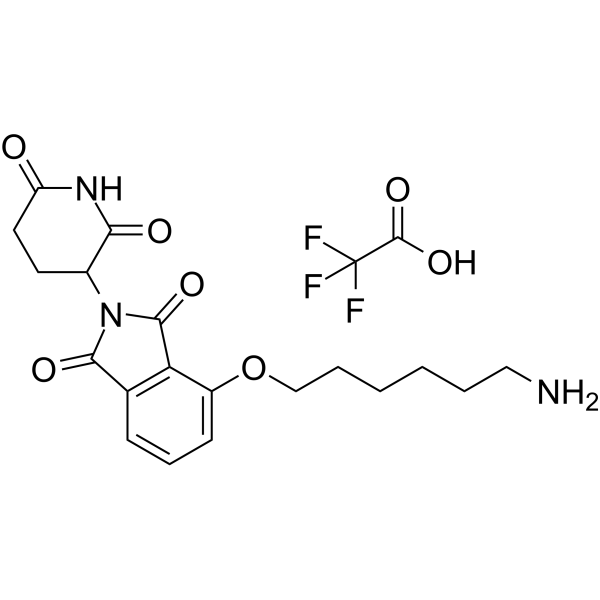 Thalidomide-O-C6-NH2 TFA  Chemical Structure