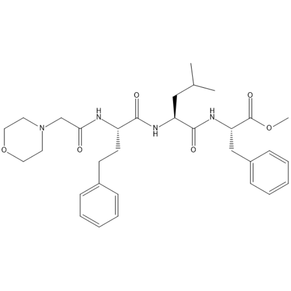 (S)-methyl 2-((S)-4-methyl-2-((S)-2-(2-morpholinoacetamido)-4-phenylbutanamido)pentanamido)-3-phenylpropanoate التركيب الكيميائي