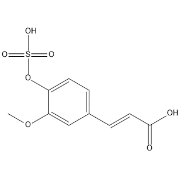 Ferulic acid 4-O-sulfate 化学構造