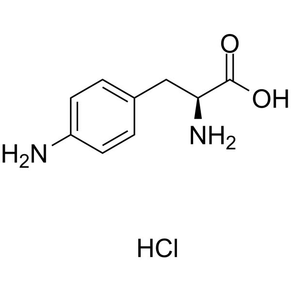 4-Amino-L-phenylalanine hydrochloride 化学構造