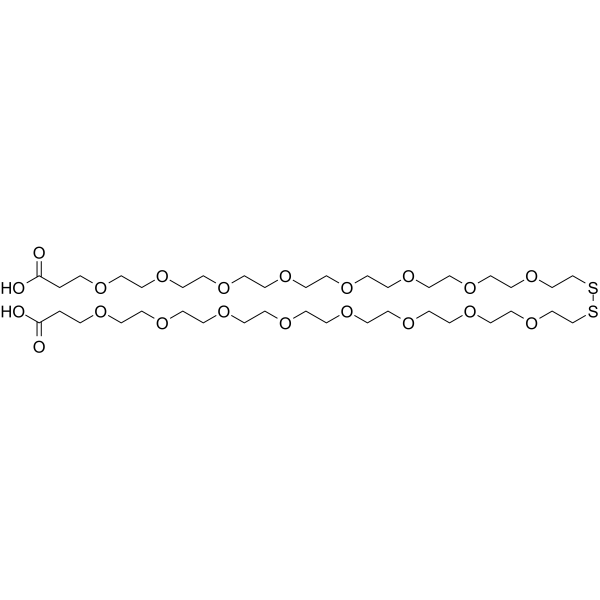 Acid-PEG8-S-S-PEG8-acid 化学構造