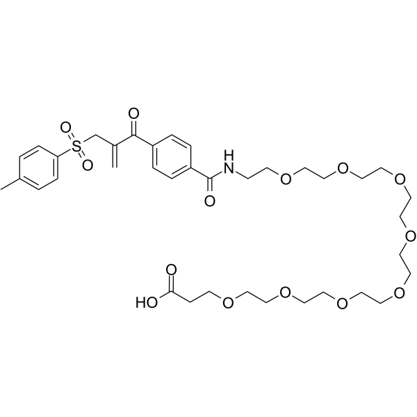 Active-mono-sulfone-PEG8-acid 化学構造