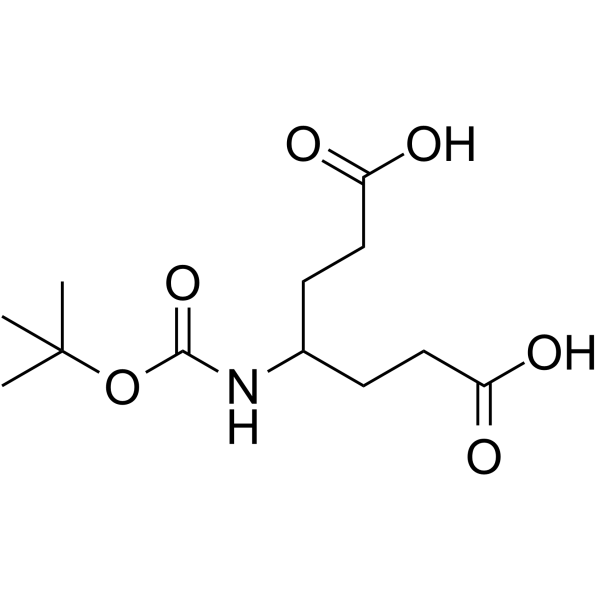 4-(N-Boc-amino)-1,6-heptanedioic acid 化学構造