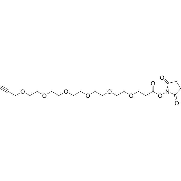 Propargyl-PEG6-NHS ester  Chemical Structure