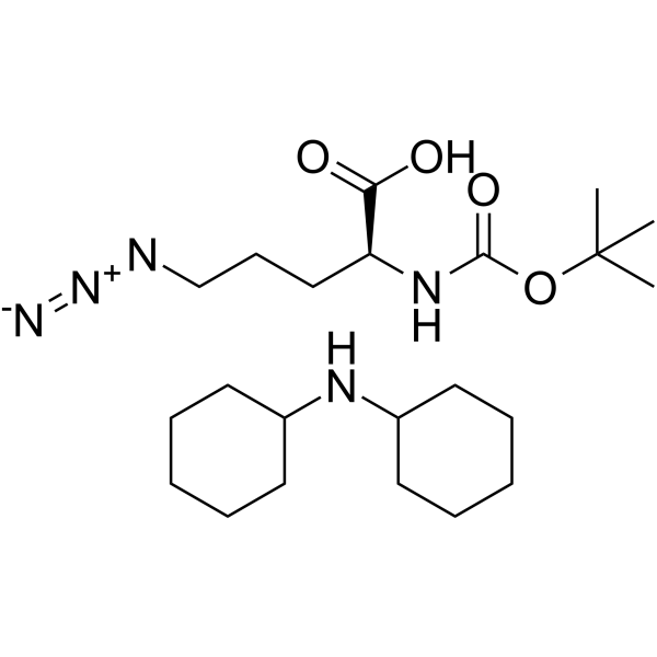 (S)-Boc-2-amino-5-azido-pentanoic acid dicyclohexylammonium 化学構造