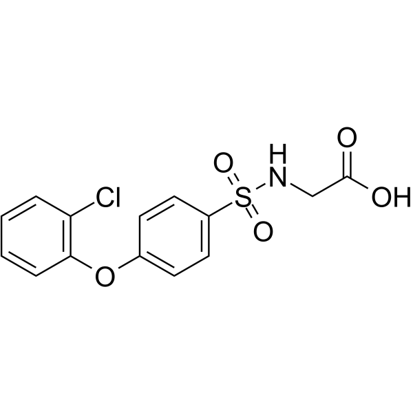 ((4-(2-Chlorophenoxy)phenyl)sulfonyl)glycine 化学構造