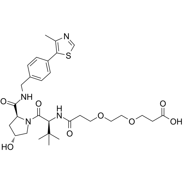 (S,R,S)-AHPC-PEG2-acid  Chemical Structure