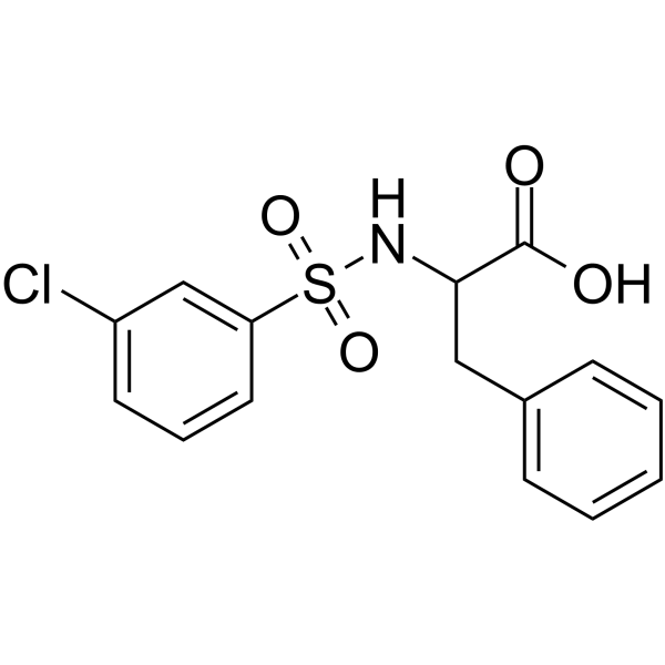 ((3-Chlorophenyl)sulfonyl)phenylalanine 化学構造