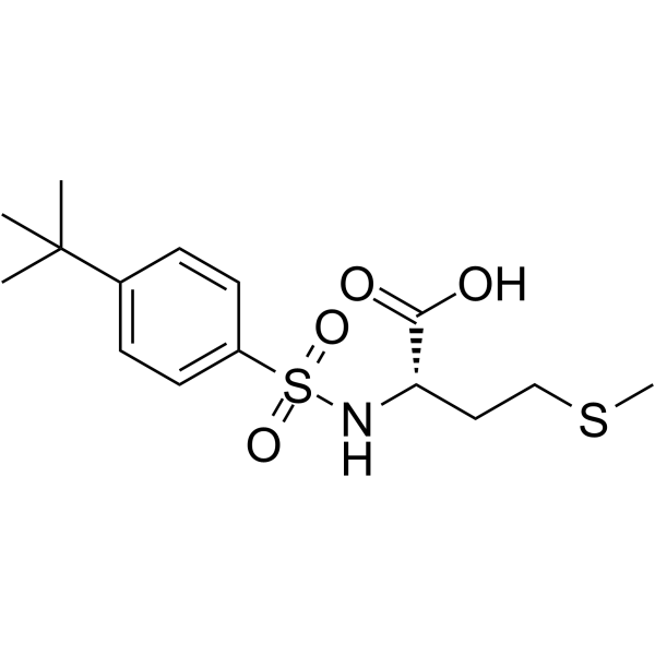 ((4-(tert-Butyl)phenyl)sulfonyl)methionine 化学構造