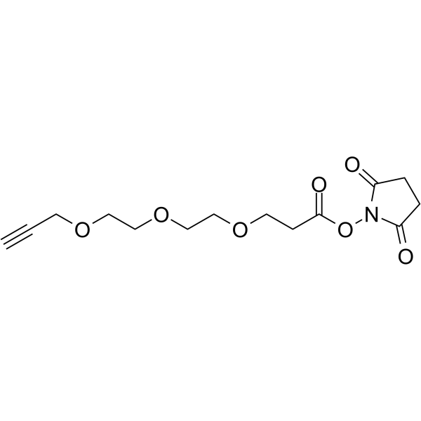 Propargyl-PEG3-NHS ester  Chemical Structure
