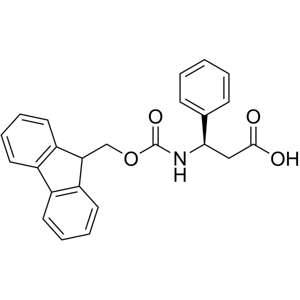 (R)-3-((((9H-Fluoren-9-yl)methoxy)carbonyl)amino)-3-phenylpropanoic acid التركيب الكيميائي