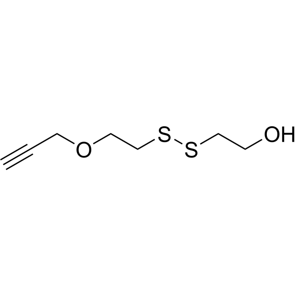 Propargyl-PEG1-SS-alcohol  Chemical Structure