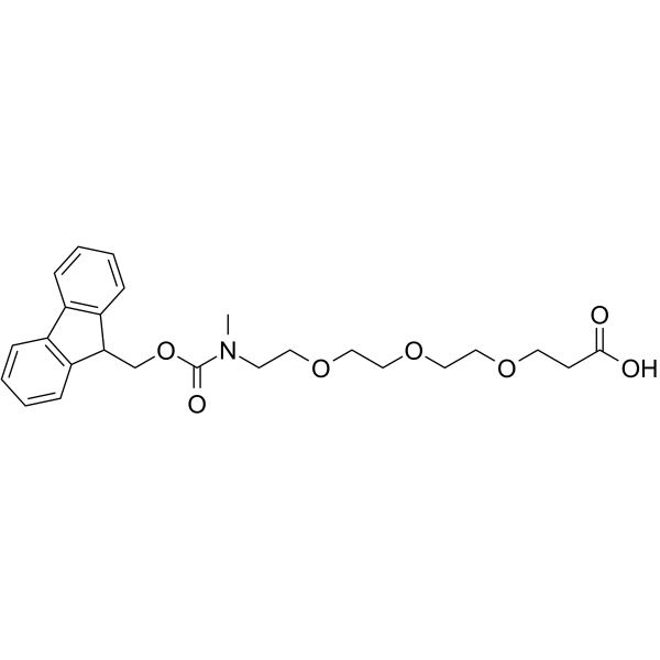 Fmoc-N-methyl-PEG3-CH2CH2COOH 化学構造