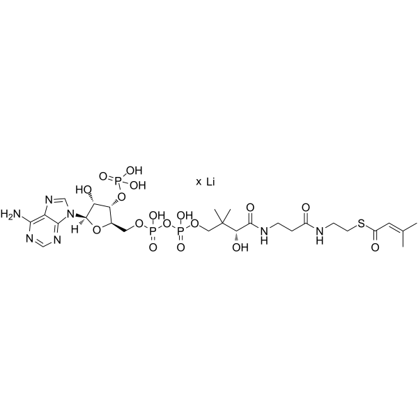 β-Methylcrotonyl coenzyme A lithium  Chemical Structure