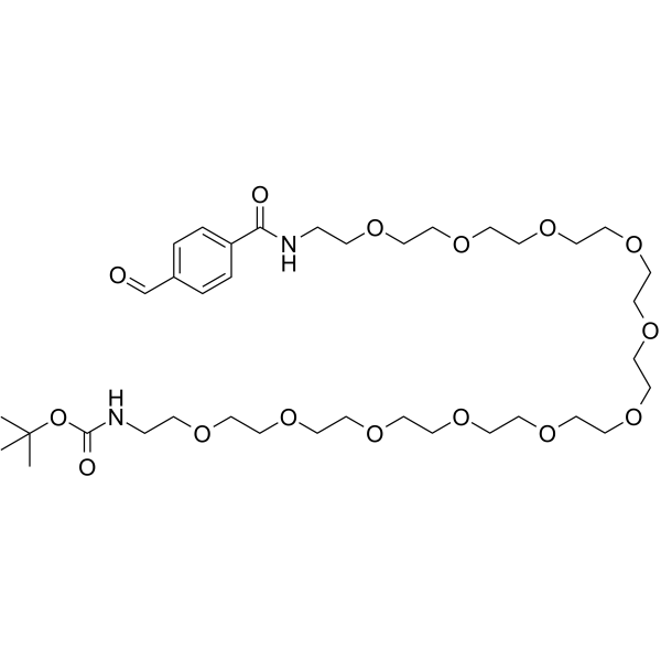 Ald-Ph-amido-PEG11-NH-Boc التركيب الكيميائي