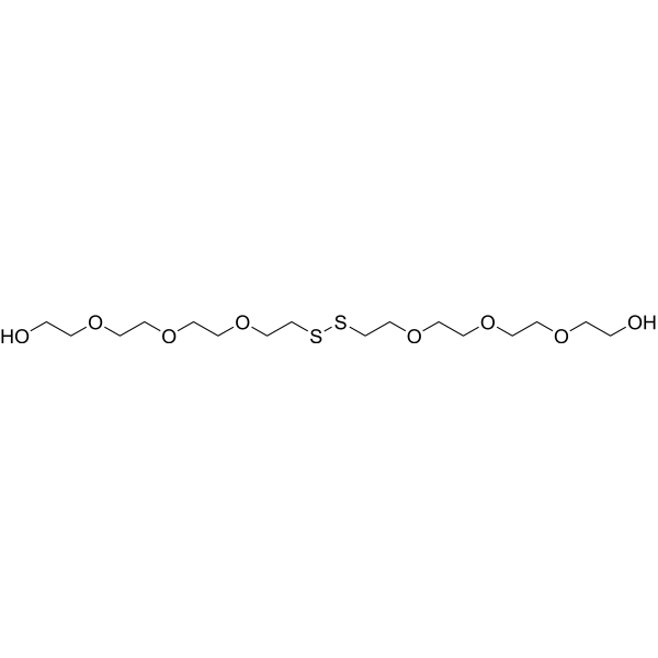 Hydroxy-PEG3-SS-PEG3-alcohol 化学構造