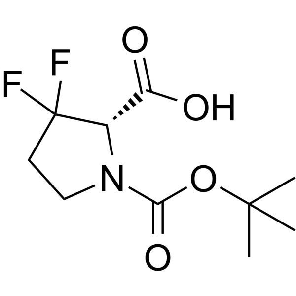 1-Boc-3,3-difluoro-D-proline  Chemical Structure