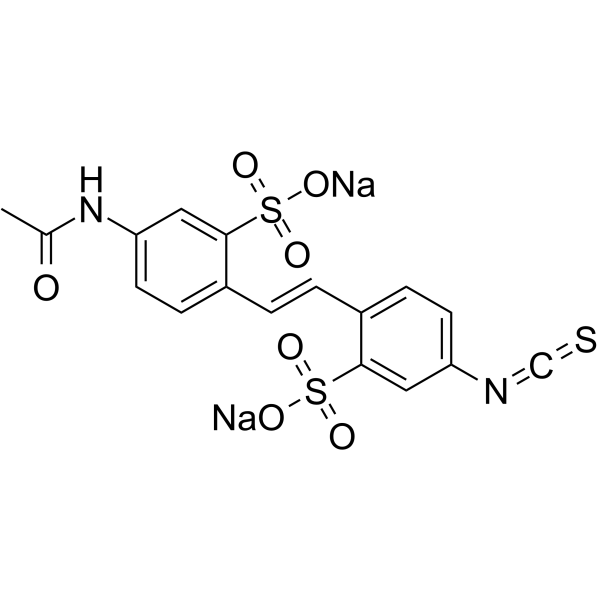 4-Acetamido-4'-isothiocyanatostilbene-2,2'-disulfonic acid disodium Chemische Struktur