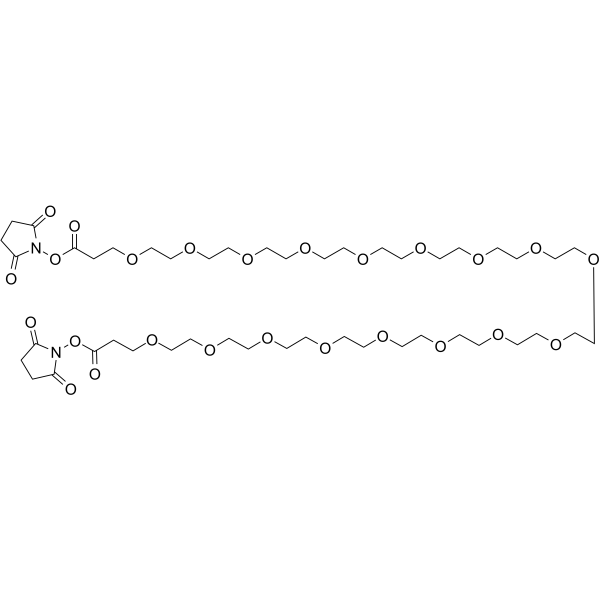 Bis-PEG17-NHS ester  Chemical Structure