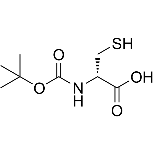 (tert-Butoxycarbonyl)-D-cysteine Chemische Struktur