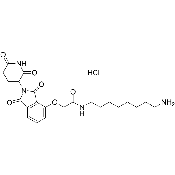 Thalidomide-O-amido-C8-NH2 hydrochloride  Chemical Structure