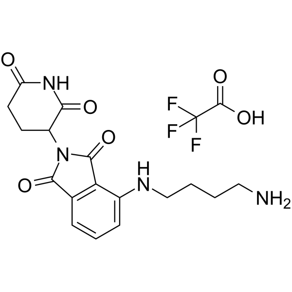 Thalidomide-NH-C4-NH2 TFA  Chemical Structure