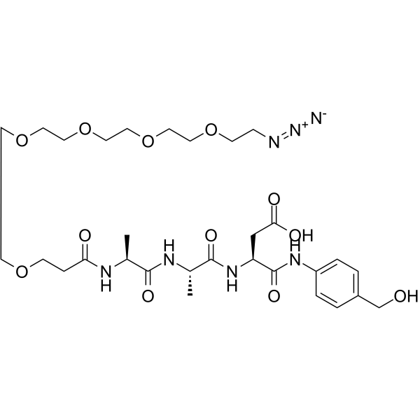 Azido-PEG5-Ala-Ala-Asn-PAB التركيب الكيميائي