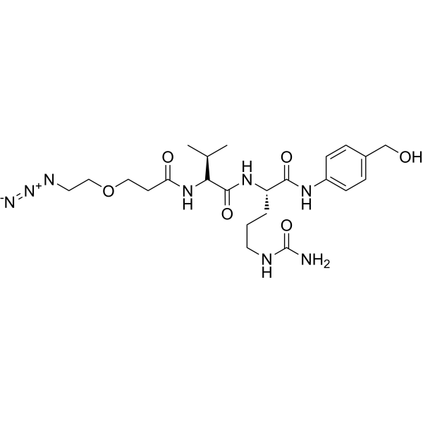 Azide-PEG1-Val-Cit-PABC-OH Chemische Struktur