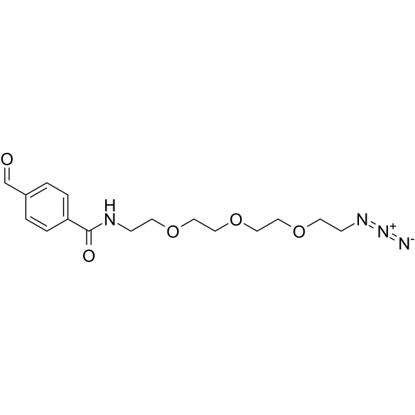 Ald-Ph-amido-C2-PEG3-azide  Chemical Structure
