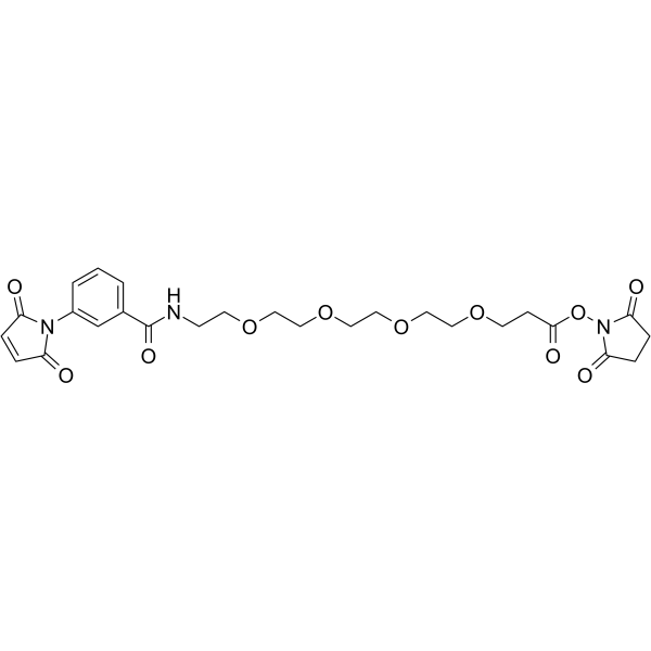 Mal-Ph-CONH-PEG4-NHS ester  Chemical Structure