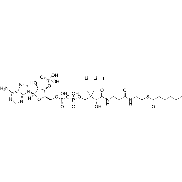 Hexanoyl coenzyme A trilithium  Chemical Structure