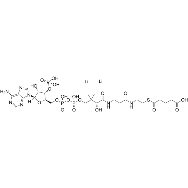 Glutaryl coenzyme A lithium 化学構造