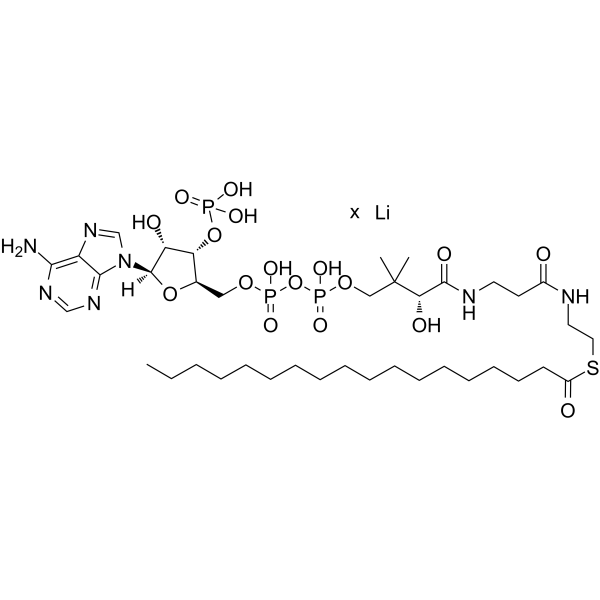 Stearoyl coenzyme A lithium 化学構造