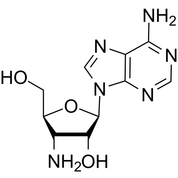 3'-Amino-3'-deoxyadenosine Chemische Struktur