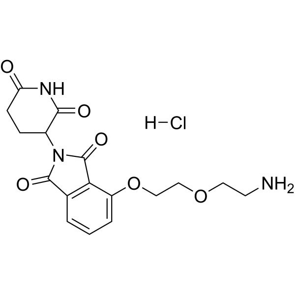 Thalidomide-PEG2-NH2 hydrochloride  Chemical Structure