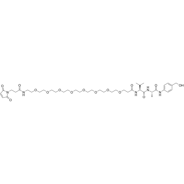 Mal-PEG8-Val-Ala-PABC  Chemical Structure