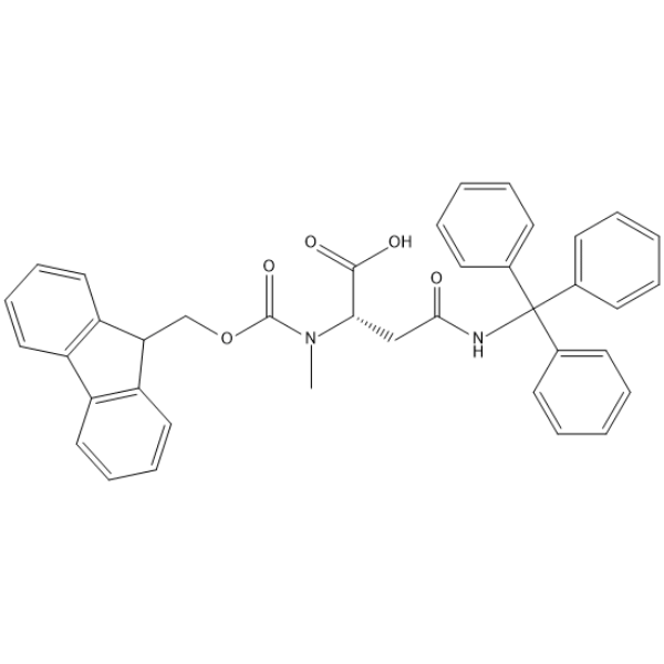 (S)-2-((((9H-Fluoren-9-yl)methoxy)carbonyl)(methyl)amino)-4-oxo-4-(tritylamino)butanoic acid التركيب الكيميائي