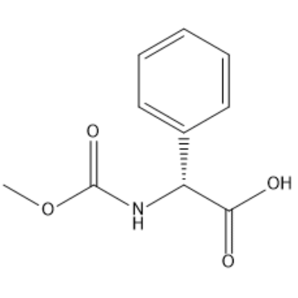 (R)-2-((Methoxycarbonyl)amino)-2-phenylacetic acid  Chemical Structure
