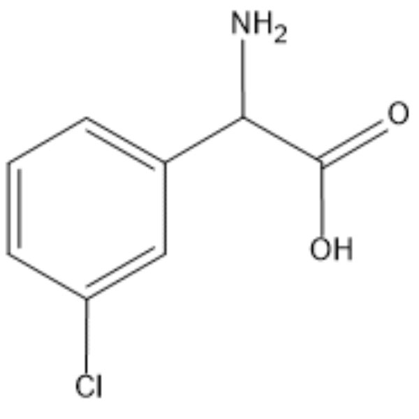 2-Amino-2-(3-chlorophenyl)acetic acid 化学構造