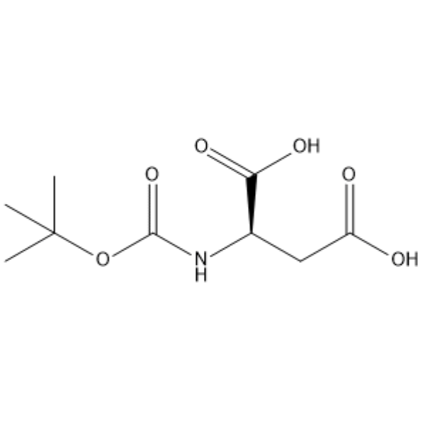 (tert-Butoxycarbonyl)-D-aspartic acid Chemische Struktur