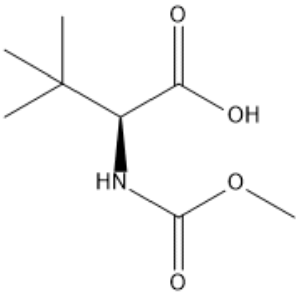 (S)-2-(Methoxycarbonylamino)-3,3-dimethylbutanoic acid  Chemical Structure
