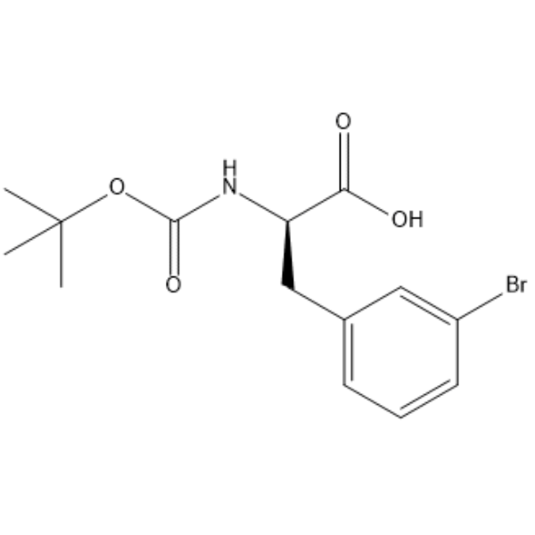 (R)-3-(3-Bromophenyl)-2-((tert-butoxycarbonyl)amino)propanoic acid  Chemical Structure