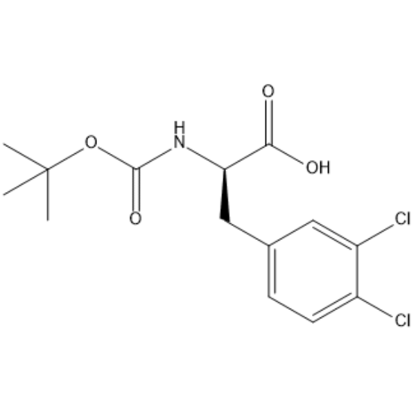 (R)-2-((tert-Butoxycarbonyl)amino)-3-(3,4-dichlorophenyl)propanoic acid  Chemical Structure