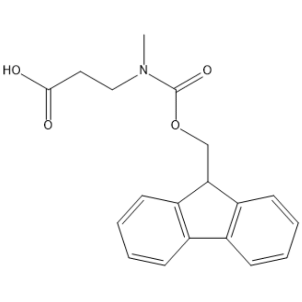 3-((((9H-Fluoren-9-yl)methoxy)carbonyl)(methyl)amino)propanoic acid 化学構造